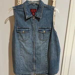 Limited Jeans Blue Denim Sleeveless Top